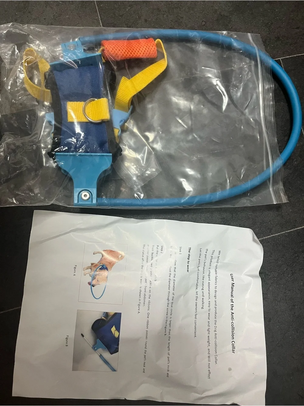 Blind dog harness guiding device